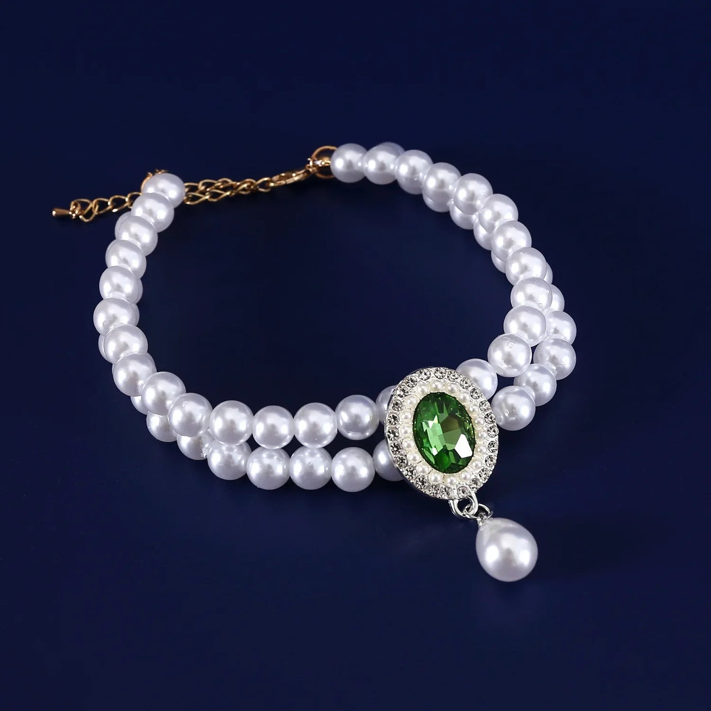 Adjustable Dog Cat Pearl Necklace Collar