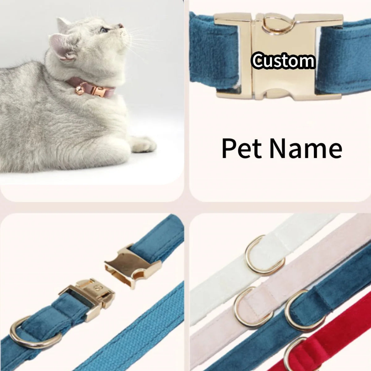 Personalized Velvet Collar